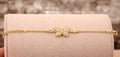 Gold Pavé Butterfly Chain Bracelet