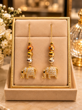 Gold elephant earrings
