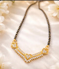 Indian gold plated mangalsutra stone chain