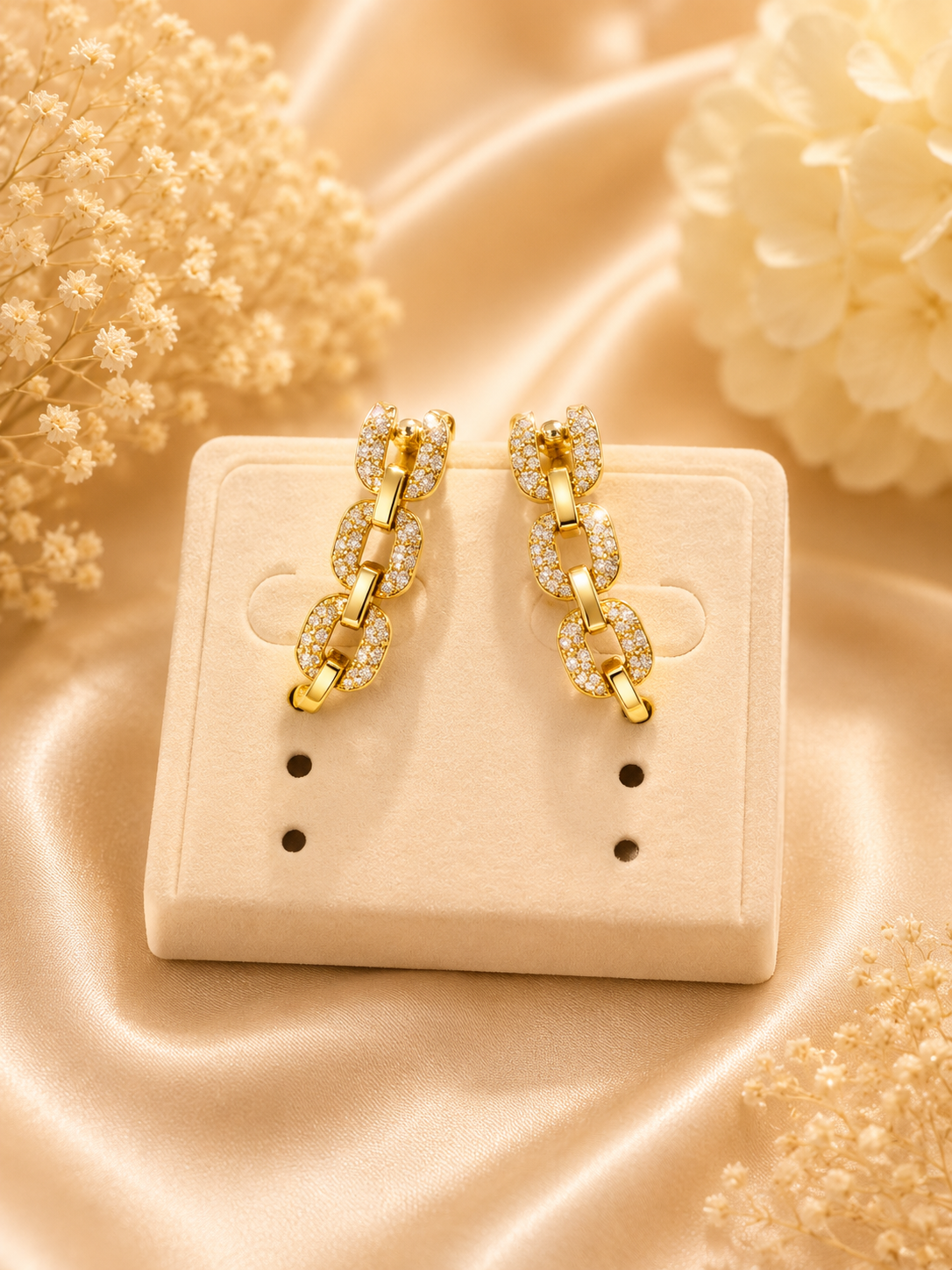 Gold earrings