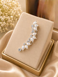 Silver Pearl Crystal Ear Crawler