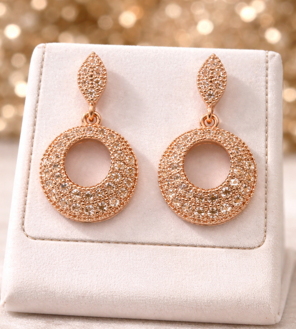 Rose gold earring
