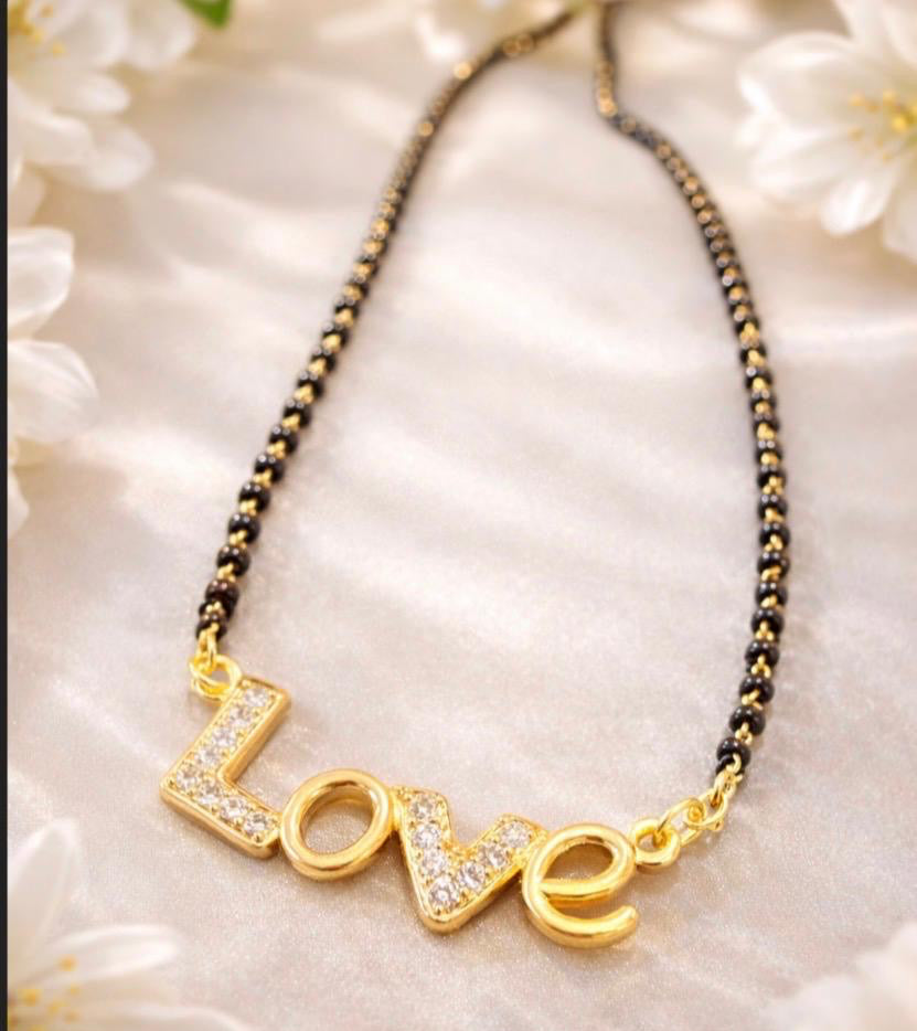 Indian Goldplated mangalsutra stone chain