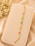 gold heart-shaped bracelet