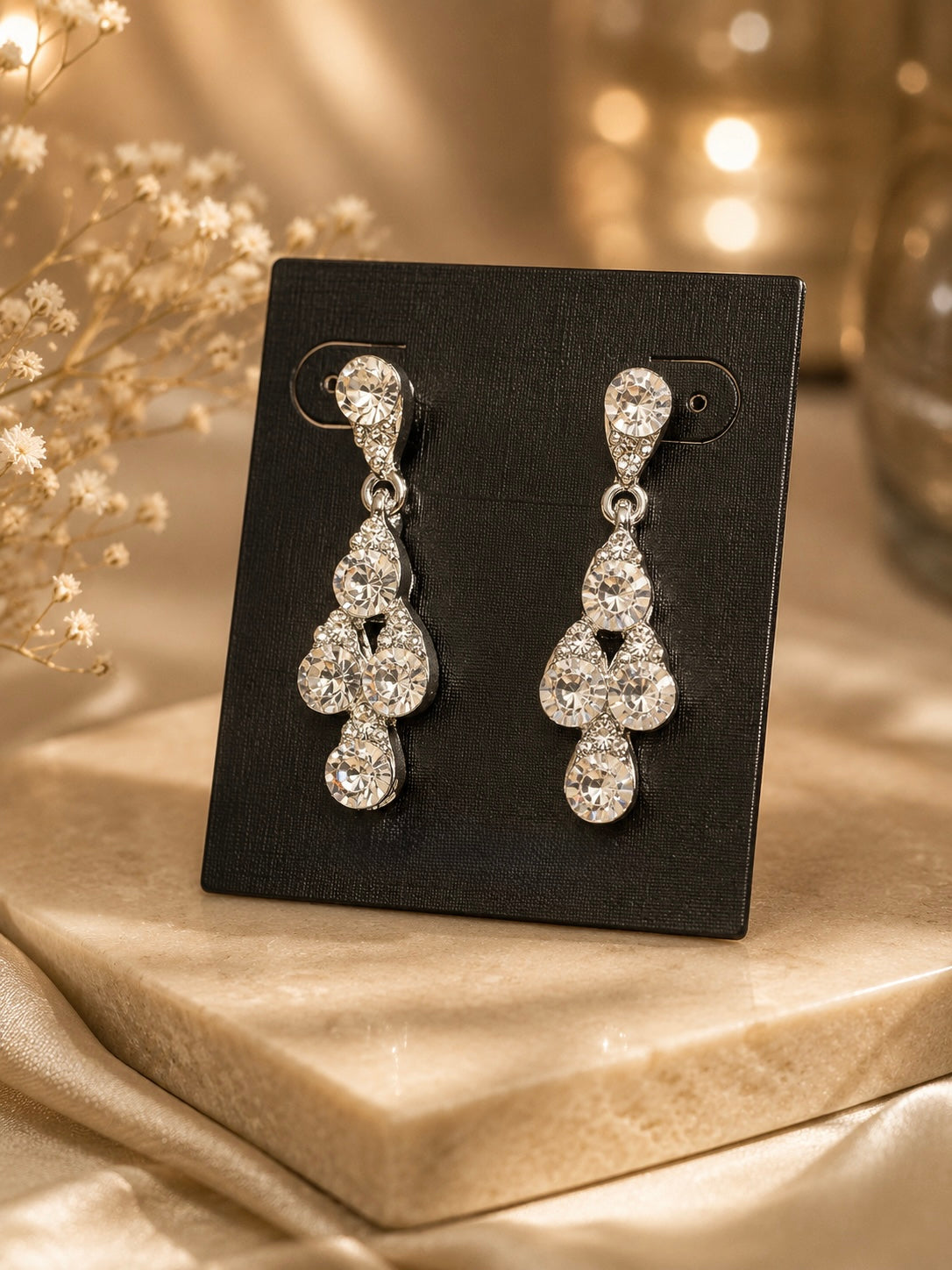 Silver Chandelier Drop Earrings