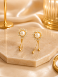 Gilded Blossom Tassel Studs
