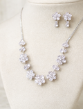Crystal Floral Necklace & Earring Set