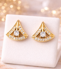 Gold plated diamond earring