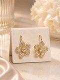 Gold Flower Drop Earrings