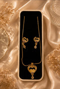 Gold Open Heart Locket Set |